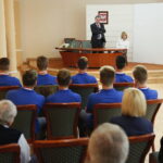 31.05.2017 Kielce. Spotkanie prezydenta Wojciecha Lubawskiego z drużyną młodzików dziecięco- młodzieżowego klubu siatkarskeigo "PLAS". / Marzena Mąkosa / Radio Kielce