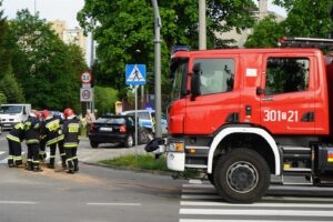 Wypadek, kolizja, straż pożarna, policja, Szczecińska, Zagórska / Robert Felczak / Radio Kielce