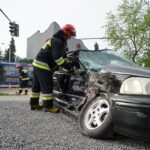 Wypadek, kolizja, straż pożarna, policja, Szczecińska, Zagórska / Robert Felczak / Radio Kielce