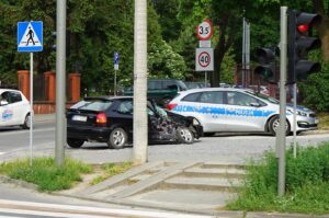 Wypadek, kolizja, straż pożarna, policja, Szczecińska, Zagórska / Robert Felczak / Radio Kielce