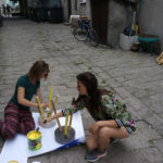 „Ślady na Podwórzu”. Akcja upiększania podwórka przy ulicy Wesołej 36 w Kielcach / Katarzyna Prędotka / Radio Kielce