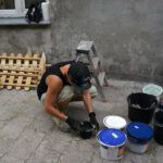 „Ślady na Podwórzu”. Akcja upiększania podwórka przy ulicy Wesołej 36 w Kielcach / Katarzyna Prędotka / Radio Kielce