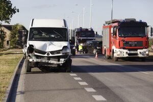 Wypadek. Krakowska. / Jarosław Kubalski / Radio Kielce