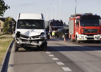 Wypadek. Krakowska. / Jarosław Kubalski / Radio Kielce