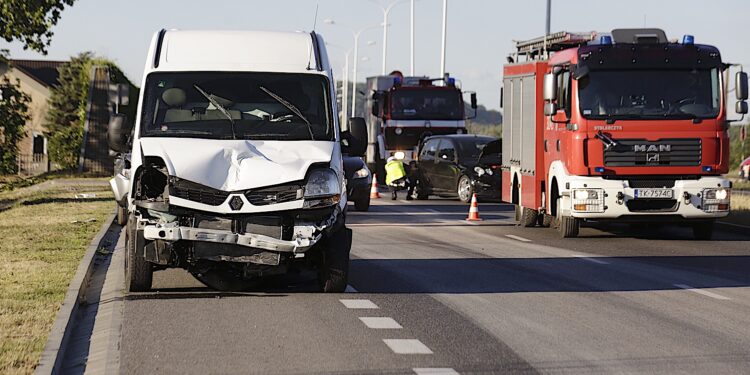 Wypadek. Krakowska. / Jarosław Kubalski / Radio Kielce