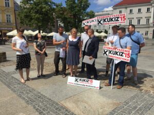 Konferencja Kukiz'15. Rynek kielecki. 26.06.2017 / Bartłomiej Zapała / Radio Kielce