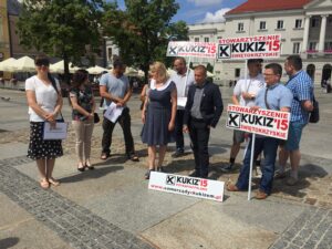 Konferencja Kukiz'15. Rynek kielecki. 26.06.2017 / Bartłomiej Zapała / Radio Kielce
