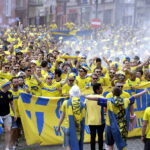 16.06.2017. Kielce . Przemarsz kibiców szwedzkich. / Jarosław Kubalski / Radio Kielce