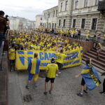 16.06.2017. Kielce . Przemarsz kibiców szwedzkich. / Jarosław Kubalski / Radio Kielce