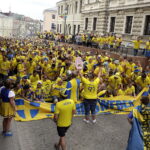 16.06.2017. Kielce . Przemarsz kibiców szwedzkich. / Jarosław Kubalski / Radio Kielce