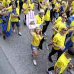 16.06.2017. Kielce . Przemarsz kibiców szwedzkich. / Jarosław Kubalski / Radio Kielce