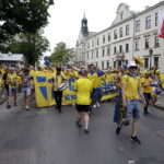 16.06.2017. Kielce . Przemarsz kibiców szwedzkich. / Jarosław Kubalski / Radio Kielce