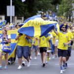 16.06.2017. Kielce . Przemarsz kibiców szwedzkich. / Jarosław Kubalski / Radio Kielce