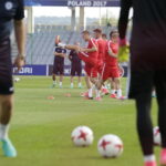 18.06.2017 Kielce. Reprezentacja Słowacji U21 podczas treningu na Kolporter Arenie. / Jarosław Kubalski / Radio Kielce