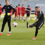 18.06.2017 Kielce. Reprezentacja Słowacji U21 podczas treningu na Kolporter Arenie. / Jarosław Kubalski / Radio Kielce