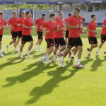 21.06.21 Kielce. Reprezentacja Polski U21 w piłce nożnej podczas oficjalnego treningu na Kolporter Arenie. / Jarosław Kubalski / Radio Kielce