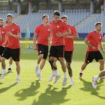 21.06.21 Kielce. Reprezentacja Polski U21 w piłce nożnej podczas oficjalnego treningu na Kolporter Arenie. / Jarosław Kubalski / Radio Kielce