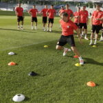 21.06.21 Kielce. Reprezentacja Polski U21 w piłce nożnej podczas oficjalnego treningu na Kolporter Arenie. / Jarosław Kubalski / Radio Kielce