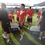 21.06.21 Kielce. Reprezentacja Polski U21 w piłce nożnej podczas oficjalnego treningu na Kolporter Arenie. / Jarosław Kubalski / Radio Kielce