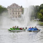 24.06.2017 Kielce. Święto Kielc. Rowery wodne na stawie w parku. / Jarosław Kubalski / Radio Kielce