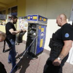 28.06.2017 Kielce. Złodzieje wysadzili bankomat przy ulicy Konopnickiej na Bocianku. / Jarosław Kubalski / Radio Kielce