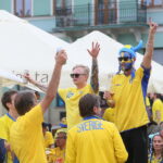 16.06.2017 Kielce. Szwedzcy kibice na kieleckim rynku. / Marzena Mąkosa / Radio Kielce