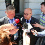 21.06.2017 Kielce. Spotkanie prezydenta Kielc z przedstawicielami UEFA. / Marzena Mąkosa / Radio Kielce