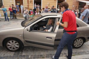 05.07.2017 Sandomierz. Zdjęcia do nowego sezonu serialu Ojciec Mateusz / Grażyna Szlęzak - Wójcik / Radio Kielce