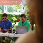 31.07.2017. Andrzej Piaseczny w ogrodach Radia Kielce / Karol Żak - Radio Kielce / Andrzej Piaseczny i Paweł Solarz