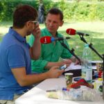 31.07.2017. Andrzej Piaseczny w ogrodach Radia Kielce / Karol Żak - Radio Kielce / Andrzej Piaseczny i Paweł Solarz