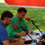 31.07.2017. Andrzej Piaseczny w ogrodach Radia Kielce / Karol Żak - Radio Kielce / Andrzej Piaseczny i Paweł Solarz