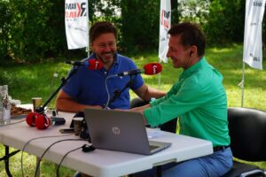 31.07.2017. Andrzej Piaseczny w ogrodach Radia Kielce / Robert Felczak - Radio Kielce / Andrzej Piaseczny i Paweł Solarz