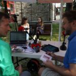 31.07.2017. Andrzej Piaseczny w ogrodach Radia Kielce / Robert Felczak - Radio Kielce / Andrzej Piaseczny i Paweł Solarz