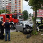 19.07.2017 Kielce. Wypadek na skrzyżowaniu ulic Warszawskiej i Studenckiej / Bartosz Koziej / Radio Kielce