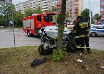 19.07.2017 Kielce. Wypadek na skrzyżowaniu ulic Warszawskiej i Studenckiej / Bartosz Koziej / Radio Kielce