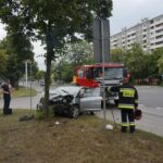 19.07.2017 Kielce. Wypadek na skrzyżowaniu ulic Warszawskiej i Studenckiej / Bartosz Koziej / Radio Kielce