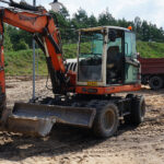 Sitkówka-Nowiny. Budowa miasteczka ruchu drogowego w pobliżu Przedszkola Samorządowego im. Pluszowego Misia w Nowinach / Marcin Różyc / Radio Kielce