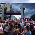 06.07.2017 Warszawa. Plac Krasińskich przed przemówieniem Donalda Trumpa / Bartłomiej Zapała / Radio Kielce