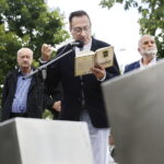 04.07.2017 Kielce. 71. rocznica pogromu kieleckiego. Uroczystości pod Pomnikiem Menory. / Jarosław Kubalski / Radio Kielce