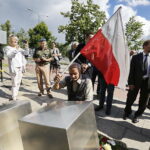 04.07.2017 Kielce. 71. rocznica pogromu kieleckiego. Uroczystości pod Pomnikiem Menory. / Jarosław Kubalski / Radio Kielce