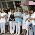 04.07.2017 Kielce. Protest pielęgniarek przed ŚCO. / Jarosław Kubalski / Radio Kielce