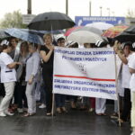 04.07.2017 Kielce. Protest pielęgniarek przed ŚCO. / Jarosław Kubalski / Radio Kielce