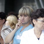 04.07.2017 Kielce. Protest pielęgniarek przed ŚCO. / Jarosław Kubalski / Radio Kielce