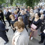 04.07.2017 Kielce. 71. rocznica pogromu kieleckiego. Uroczystości przy kamienicy Planty 7 / 9. / Jarosław Kubalski / Radio Kielce