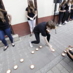 04.07.2017 Kielce. 71. rocznica pogromu kieleckiego. Uroczystości przy kamienicy Planty 7 / 9. / Jarosław Kubalski / Radio Kielce