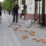 04.07.2017 Kielce. 71. rocznica pogromu kieleckiego. Uroczystości przy kamienicy Planty 7 / 9. / Jarosław Kubalski / Radio Kielce