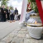 04.07.2017 Kielce. 71. rocznica pogromu kieleckiego. Uroczystości przy kamienicy Planty 7 / 9. / Jarosław Kubalski / Radio Kielce