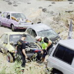 09.07.2017 Nowiny. Wyścigi wraków. Wrak Race. / Jarosław Kubalski / Radio Kielce