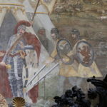 10.07.2017 Opatów. Kolegiata. Malowidło wyobrażające bitwę pod Grunwaldem. / Jarosław Kubalski / Radio Kielce