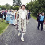 15.07.2017 Adamów. Kuźnice Koneckie. Inscenizacja powitania króla Augusta Poniatowskiego. Zagrał go reżyser Andrzej Skorupski. / Jarosław Kubalski / Radio Kielce